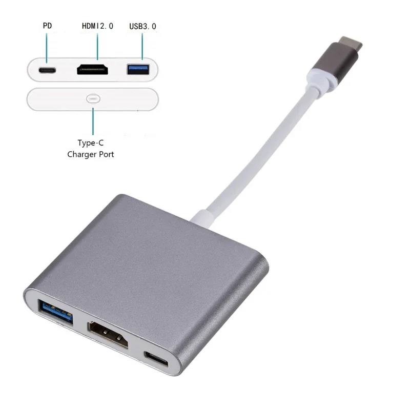 Multi-Function USB-C Hub with HDMI and USB 3.0 Charging Port