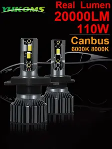 Автомобильные фары YHKOMS Canbus H4 светодиодный H7 9005 лм H11 Светодиодный ные лампы для автомобильных фар H1 H3 H9 9006 5202 HB3 HB4 9007 H13 противотуманные 12 В