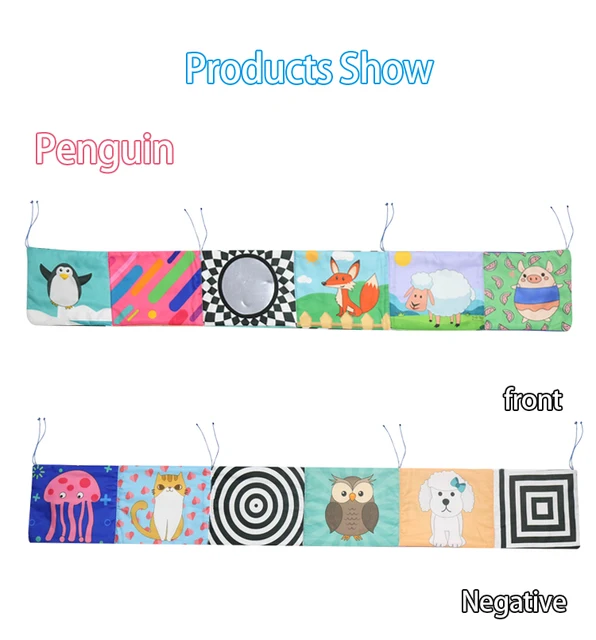 Baby Long Cloth Book Early Education Bed Circumference Cloth Book Tear-proof Washable Learning Books For Kids Educational Toys 2