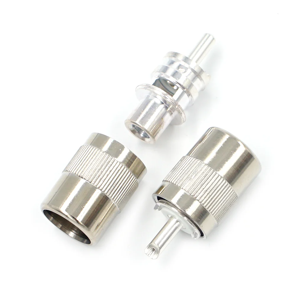 10PCS100PCS Brass UHF Male PL259 Plug Solder RG58 RG142 LMR195 RG400