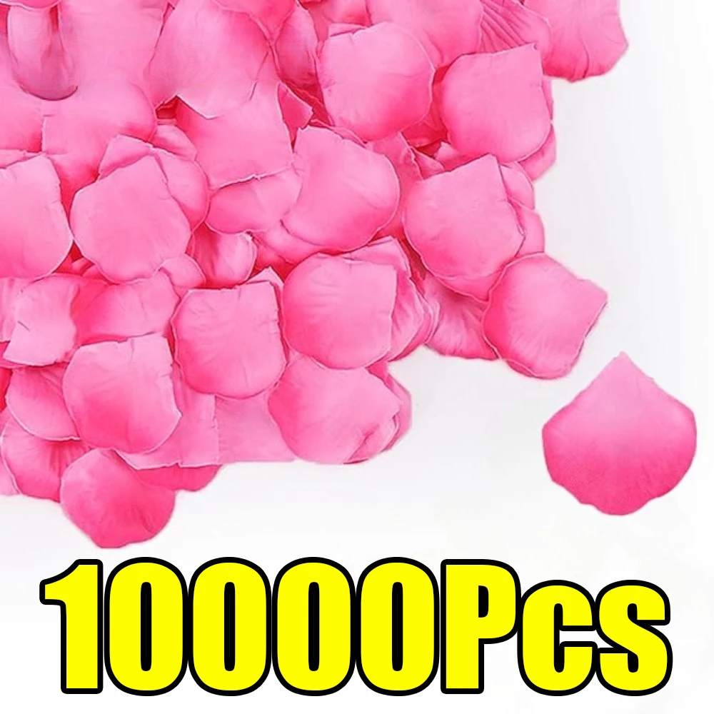 100-10000 Stück Simulierte Rosenblätter Bunte Künstliche Rosenblätter für Valentinstag Hochzeit Party Romantische Dekoration