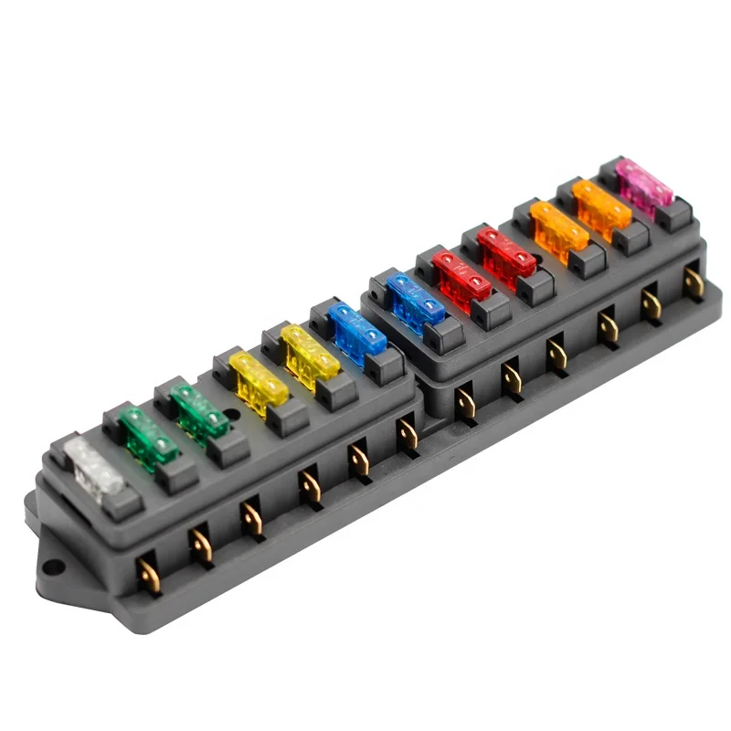 

12 Way Fuse Holder Box Car Vehicle Circuit Blade Fuse Box Block With ATO Fuse Block Auto Car Accessories