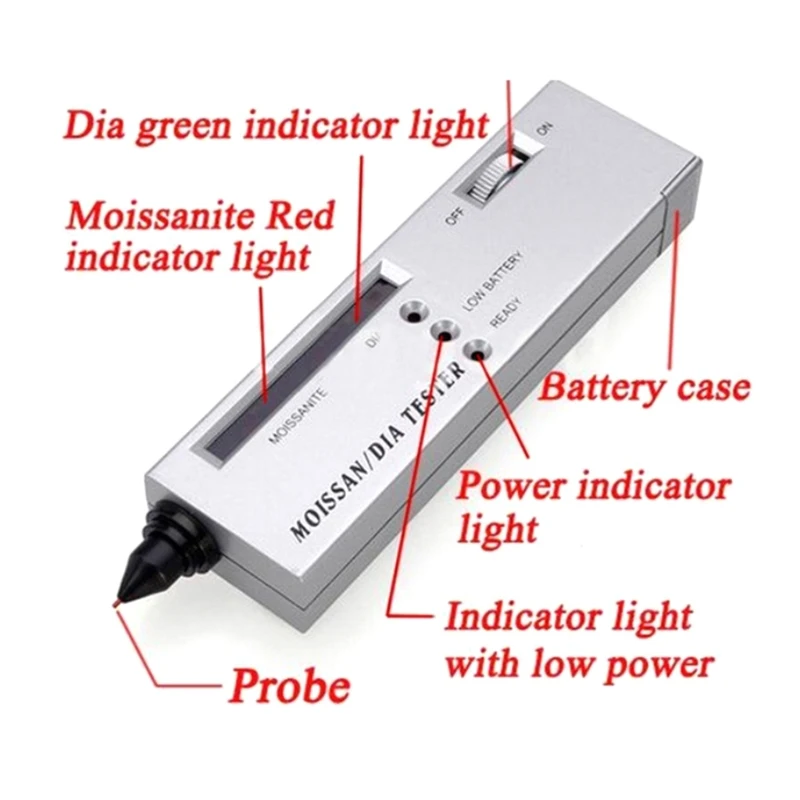 Handheld Tester Jewelry Test ToolTest Pen Jeweler Tester Tool LED Tool