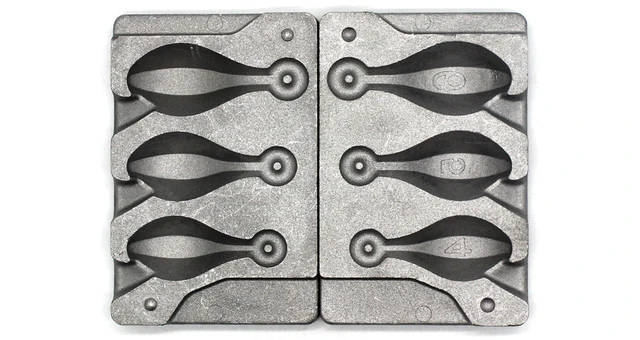 Dimatteo Bank Sinker Molds - 5 Cavity Fishing Weight Mold For 4,8,12 Ounce Sinkers