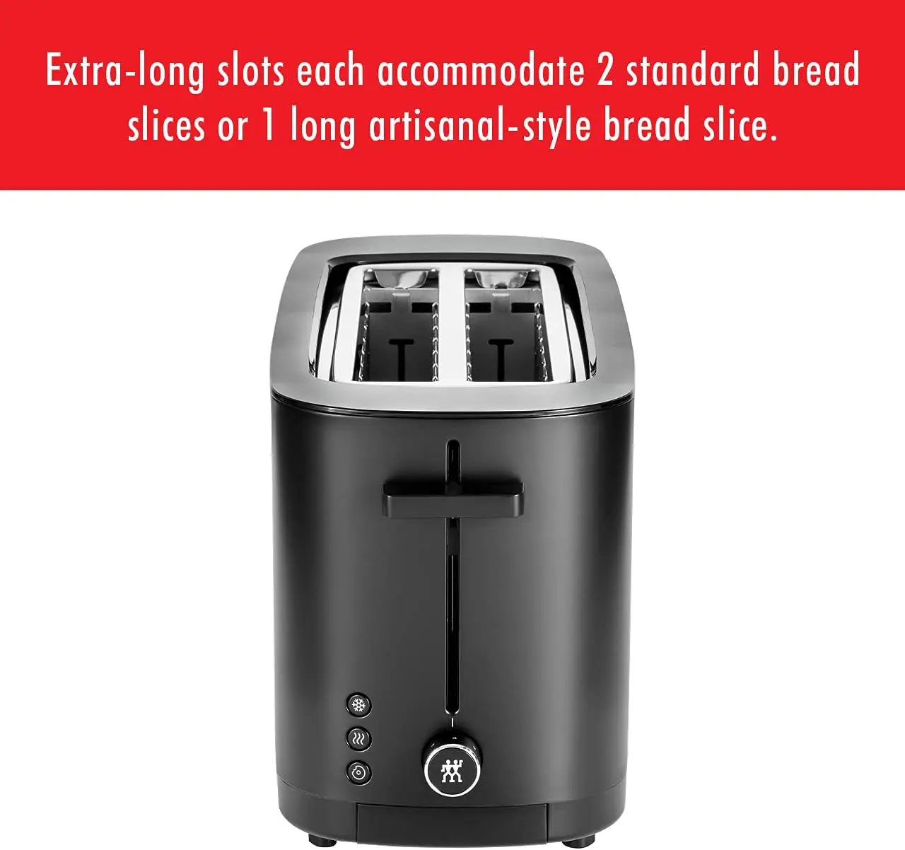 Toaster, 4 Slices with Extra Wide 1.5" Slots for Bagels, 7 Toast Settings, Even Toasting, Reheat, Cancel, Defrost, Black 5