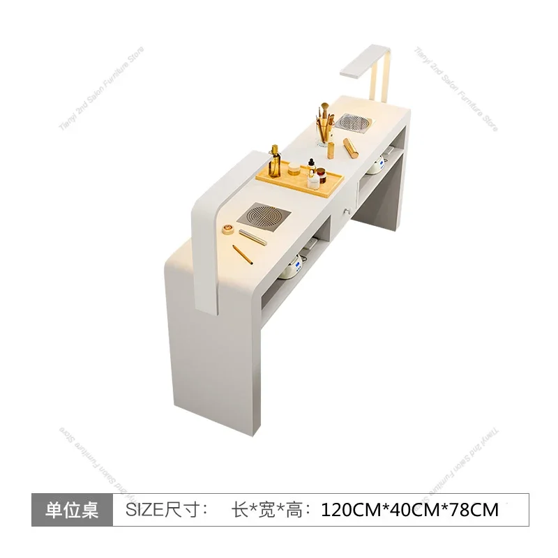 Dressing Multifunction Manicure Table Japanese Storage Marble Tabletop Cream Style Nail Tables Modern Salon Furniture Mesas LLMT
