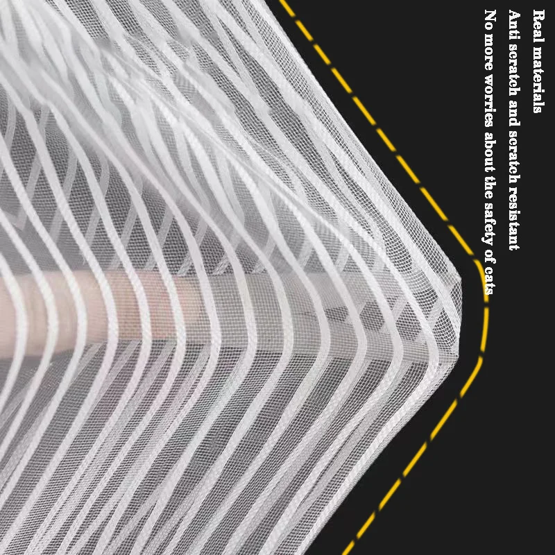 암호화된 다이아몬드 메쉬가 있는 맞춤형 지퍼 홈 자체 접착 모기장, 흰색 고급 줄무늬 버전