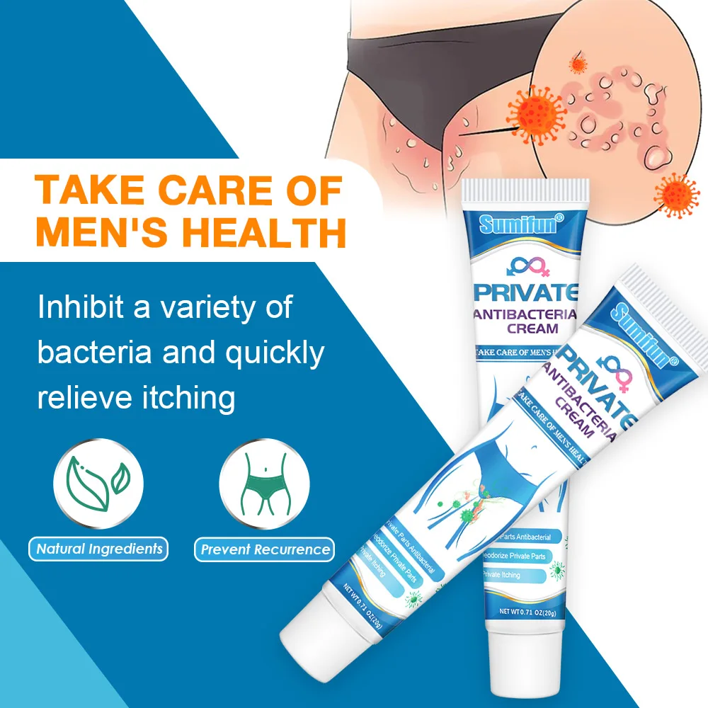1/3/5pcs Man Private Part Antibacterial Ointment Treat Pruritus Dermatitis Anti Infection Remove Odor Anti-itching