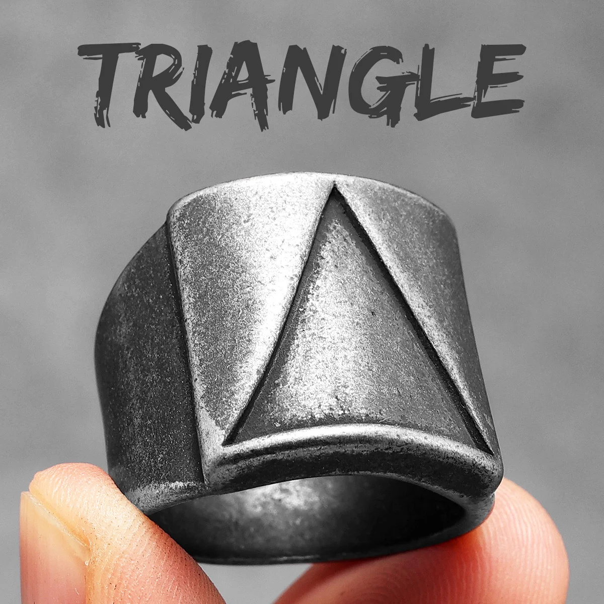 thumbnail image 1 of Retro Geometry Texture Men Rings Stainless Steel Women Jewelry Punk New In Stranger Things Fashion Accessories Gift Wholesale, 1 of 5