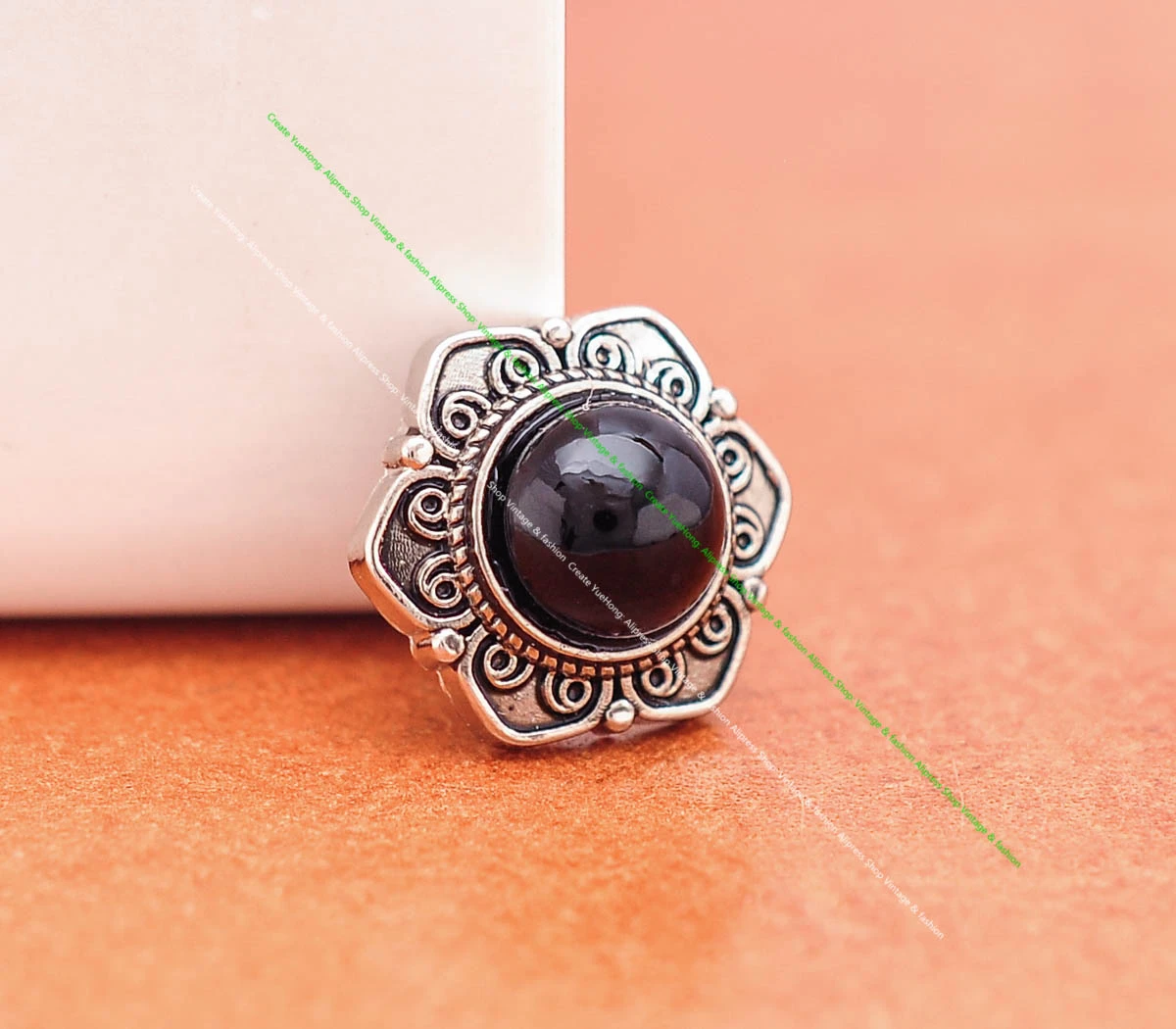 10pcs 13*12mm Retro Silber Südwesten Blumen stern gelb Stein Conchos Nieten für Leder Handwerk Gürtel Gepäck tasche Holster Dekor – Detail 13