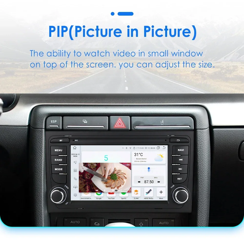 Hizpo 2Din 7-Zoll Android Autoradio für Audi A4 2002 - 2007 S4 RS4 B6 B7 B8 UIS7862 4G BT RDS DSP GPS-Navigation Auto CarPlay – Detail 32