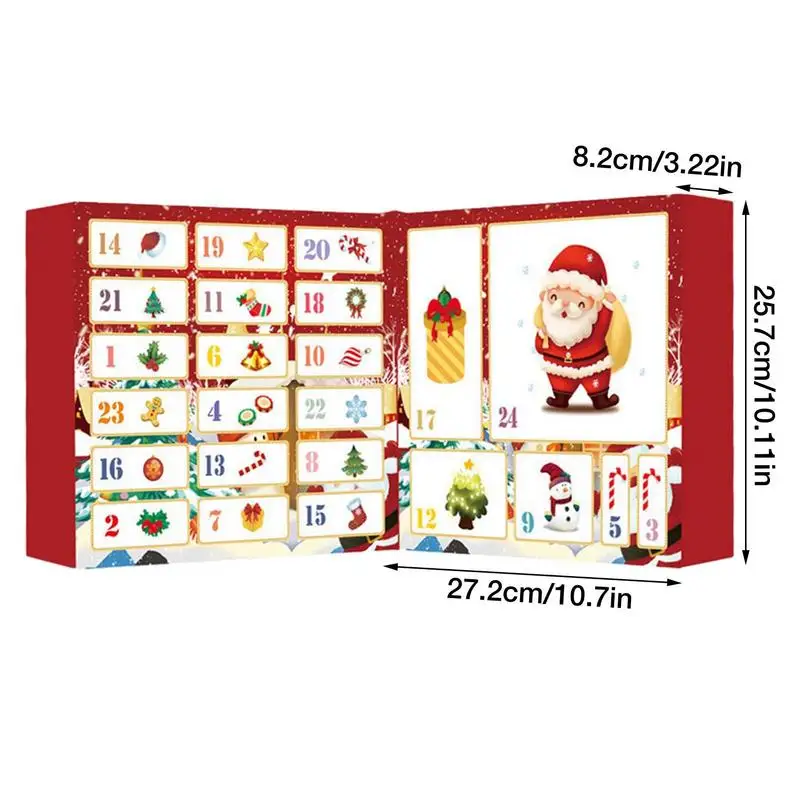 Finger Skateboard Christmas Advent Calendar 24 Days Countdown Calendar Finger Skateboard Toys Set Surprise Blind Box Kids