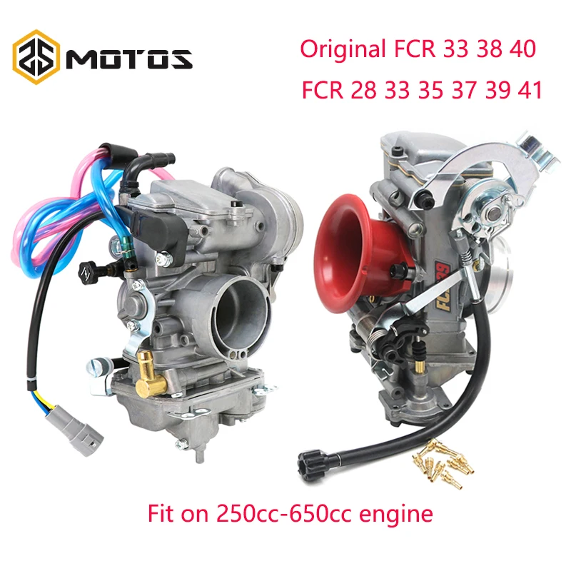 

ZS MOTOS FCR28 31 33 35 37 39 41mm Carbs FCR For Keihi Carburetor for CRF450/650 FS450 For Husqvarna450 KT Racing Motorcycle
