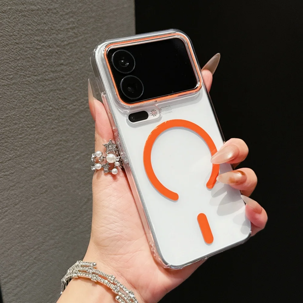 Transparent Ultra Thin Matte Hard PC Phone Case with Magnetic Wireless Charging Compatibility