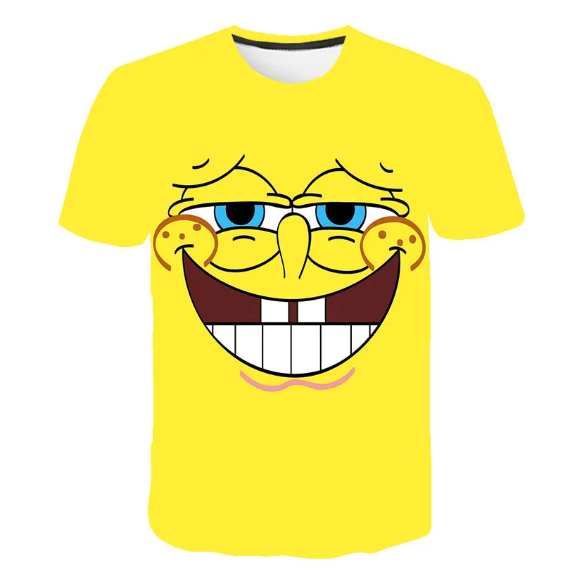 Spongebob Squarepants Summer Childrens Wear Boys And Girls T-shirt Top Cartoon Anime Print Children's Sportswear t shirt boys 5