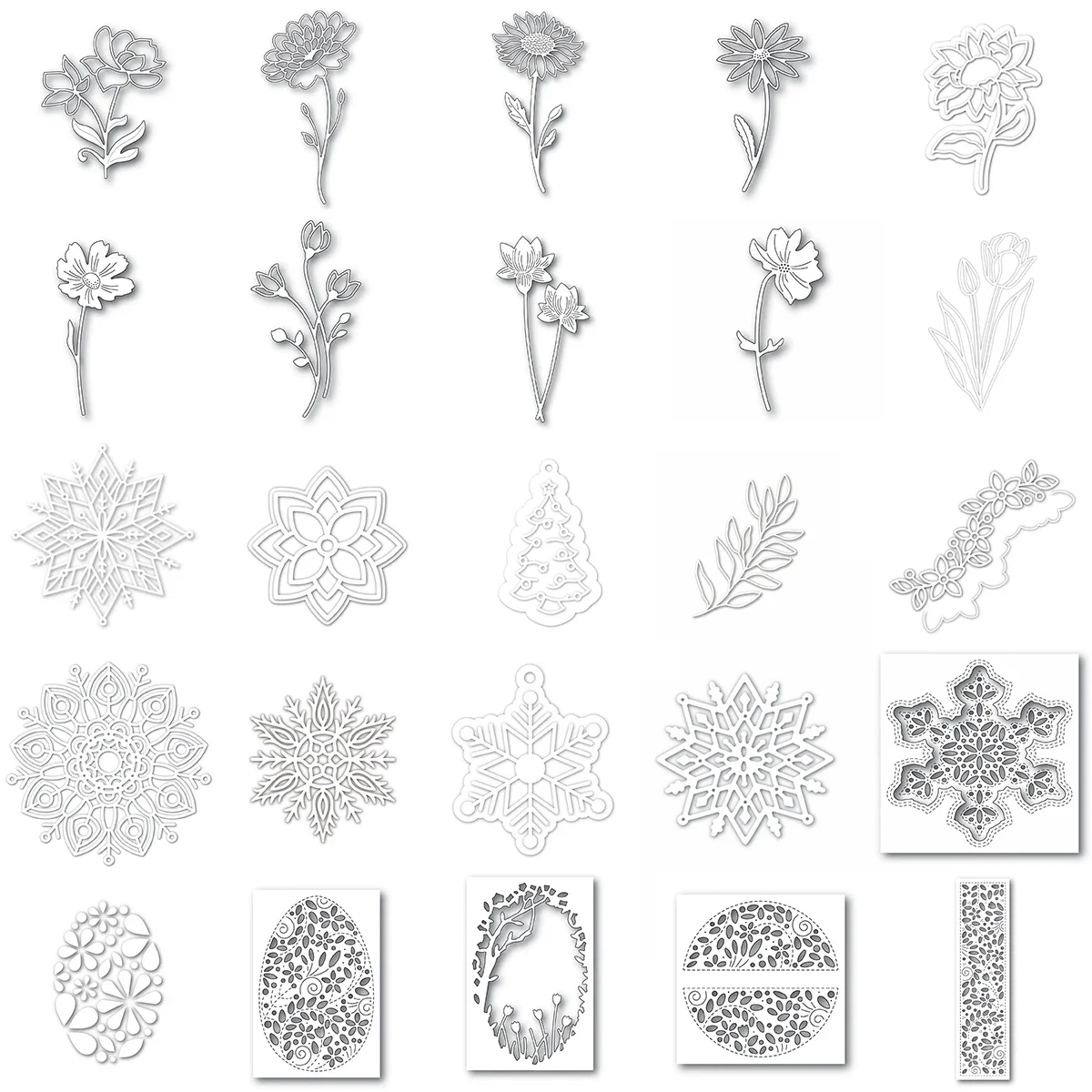 STAMPA FIORE CARTA mappa modello da colorare stencil per strati foglio