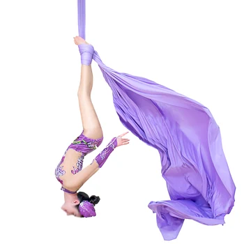14m Aerial Silks Fabric Yoga Hammock Fitness GYM Home Outdoor Anti-Gravity Body Building Yoga Silk Swing Pilates Yoga Belt