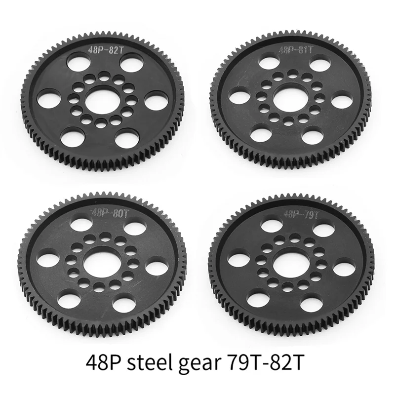 4PCS 48P 스퍼 기어 메인 기어 79T+80T+81T+82T 유니버셜 3레이싱 사쿠라 S XI XIS CS D4 D5 1/10 RC카 업그레이드 부품-L95A
