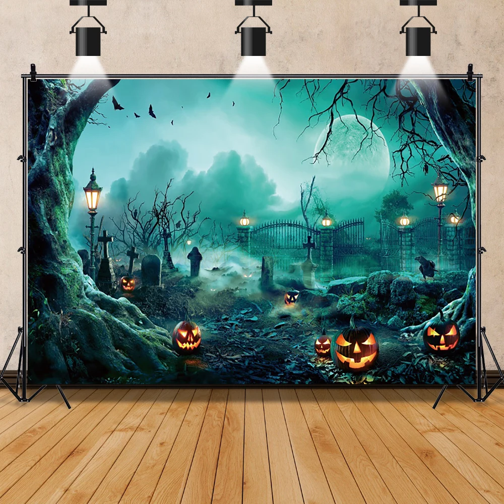 

Halloween Backdrops for Photographers Autumn Pumpkin Scenes Baby Portrait Party Photography Background For Photo Studio
