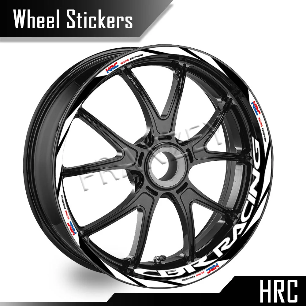 

For Honda HRC CBR650R cbr 600 rr CBR 600 F4 f4i CBR1000RR 250r Reflective Wheel Sticker Rim Strips Tape Hub Decal Accessories