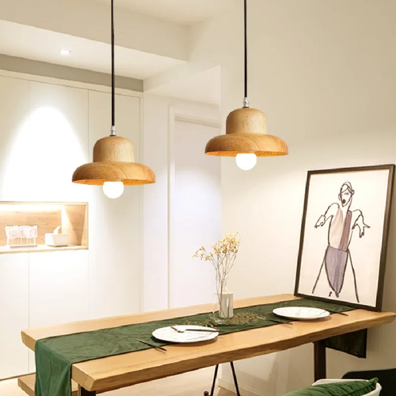 

Светодиодный светильники-люстры Nordic Modern Solid Wood Room Pendent lamps, Ресторан, Бар, стол, прикроватная тумбочка, домашний декор, потолочные светильники