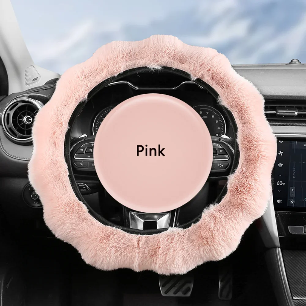 Cozy Plush Steering Wheel Cover - Warm, Soft, Non-Slip Grip for Enhanced Comfort