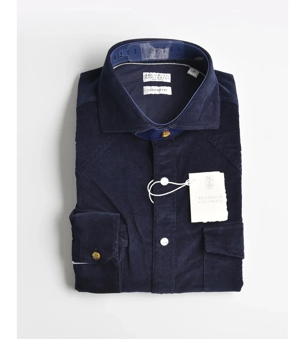 

BILLIONAIRE OECHSLI Shirt Corduroy Warm Thick men 2024 new fashion Casual comfort high-quality Long sleeve shirt size S-XXL