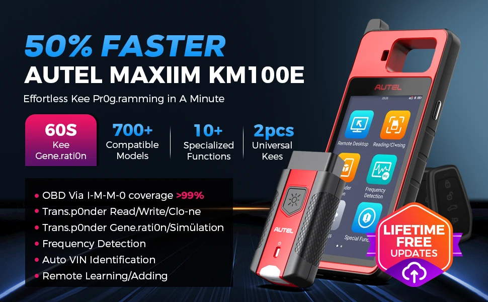 Programmateur de clé Autel KM100 outil IMMO professionnel