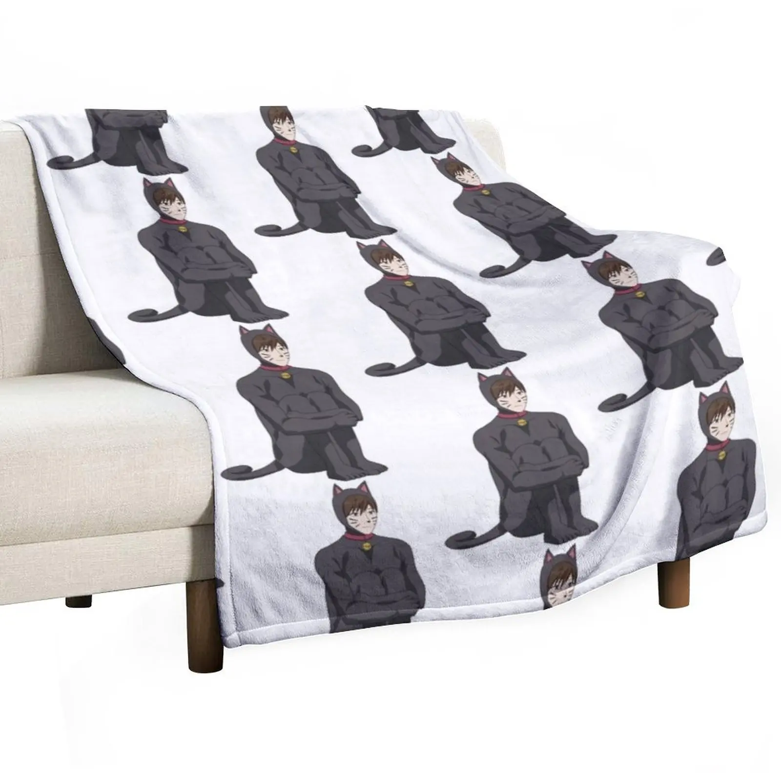 

Life Lessons with Uramichi Oniisan - Cat Costume Throw Blanket Decorative Throw Soft Beds Blankets