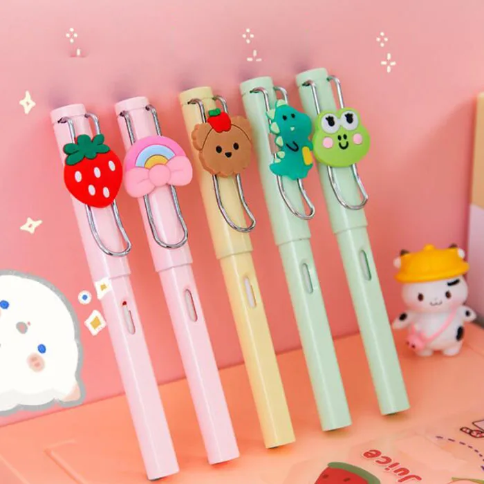 

36 pcs/lot Creative Animal Fruit Keep Writing Clip Pencil With Eraser Cute Drawing Painting Pens School Office Supplies