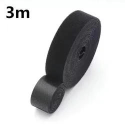 Universal Cable Organizer and Wire Management Tape - Earphone and Mouse Cord Protector with Ties (Black - 3m)