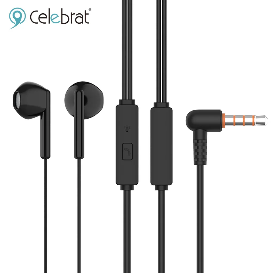 3.5mm L Plug Wired Headphones Stereo Sound Earbuds In Ear Wired