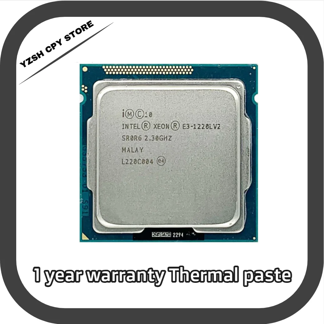

Процессор Intel Xeon E3 1220L V2, б/у процессор 2,3 ГГц 3 Мб 2 ядра 17 Вт SR0R6 LGA 1155