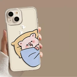 Charming Cartoon Pink Pig Couple Phone Case - Adorable Protective Cover - Galaxy S25Plus (-1)