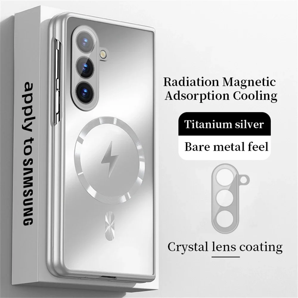 Luxury Matte Frosted Wireless Charging Case with Full Lens Protection