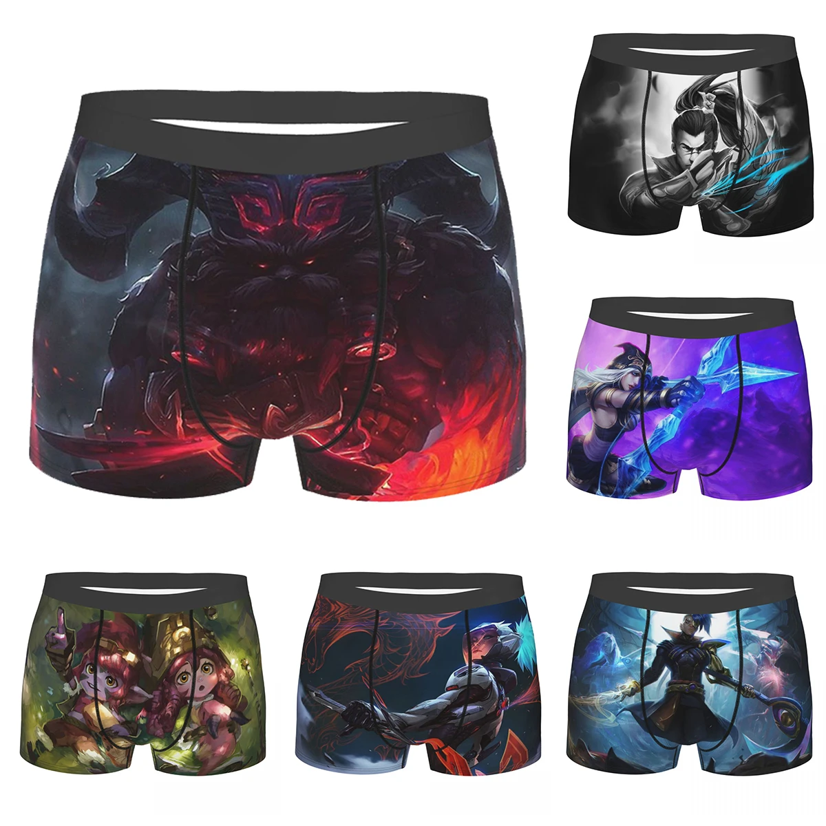 Ornn League of Legends LOL MOBA Games Underpants Breathbale Panties Male Underwear Sexy Shorts Boxer Briefs фигурка riot games merchendise league of legends character arcade team