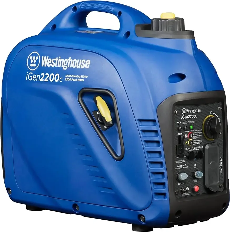 

Westinghouse Outdoor Power Equipment 2200 Peak Watt Super Quiet & Lightweight Portable Inverter Generator, Gas Powered,CO Sensor