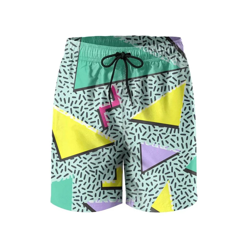 Bañador Hombre Estilo Años 80/90 - Pantalón Corto Deportivo, Secado Rápido, Bolsillos Laterales, Cintura Ajustable Con Cordón