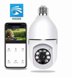 2MP 1080P Yoosee APP E27 Lamp Head Holder Wireless PTZ IP Dome Camera Full Color Night Vision Home Security CCTV Baby Monitor