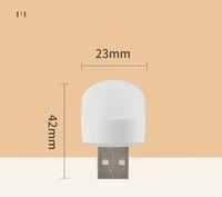 Mini veilleuse LED USB, lampe à prise USB, charge de banque d'alimentation, lumières de livre, lecture ronde, lampe de protection des yeux, 50-1 pièces 6