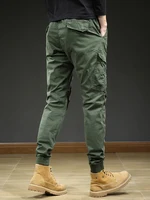 Pants Men 2023 New Spring Summer Multi-Pockets Cargo Streetwear Slim Fit Casual Joggers Male Stretch Cotton Trousers - Image 4