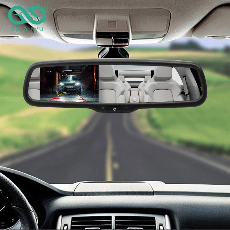 

4.3 Inch TFT LCD Car Windscreen Rear View Mirror Monitor Mounting Bracket Monitor With 2CH Video Input For Parking Assistance