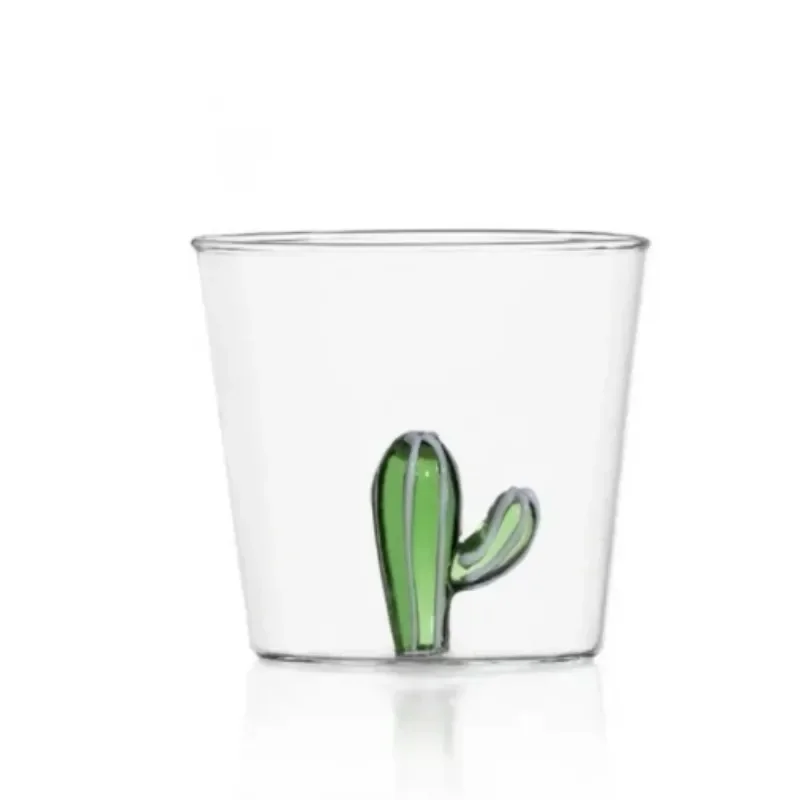 Glass Cup FATUBE Creative Handmade BUBBLE GLASS CUP Three-Dimensional Animal and Plant Shape Coffee Milk Drink Cute Transparent Glass Cup