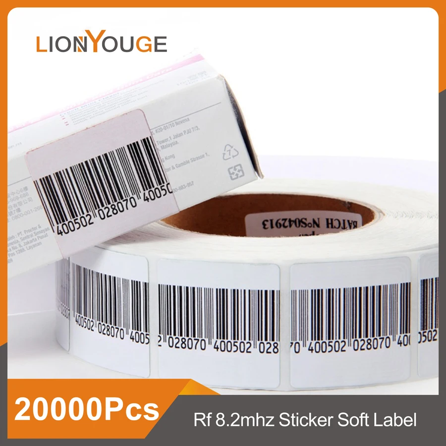 

Free DHL Shipping high Sensitivity EAS rf 8.2mhz soft label barcode 3*4cm 4*4cm
