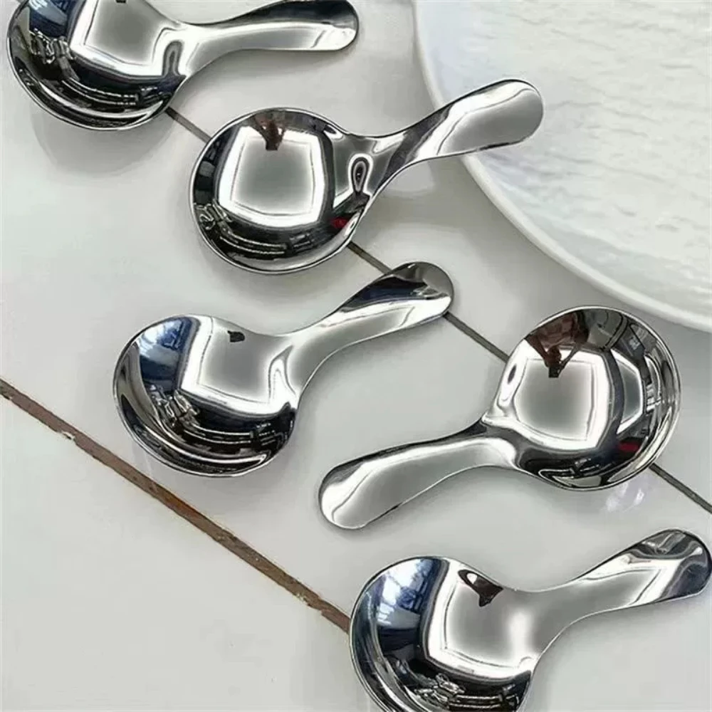 1 Set of mini outdoor portable spoon and fork tableware, cooking utensils, household dining spoons, dessert spoons, fruit forks