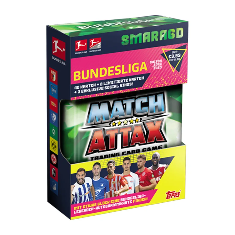 

2022-23 Match Attax Bundesliga Mini Tin Emerald Official Limited Collectible Card Anthony Signature Fan Children Idol Toy Gift