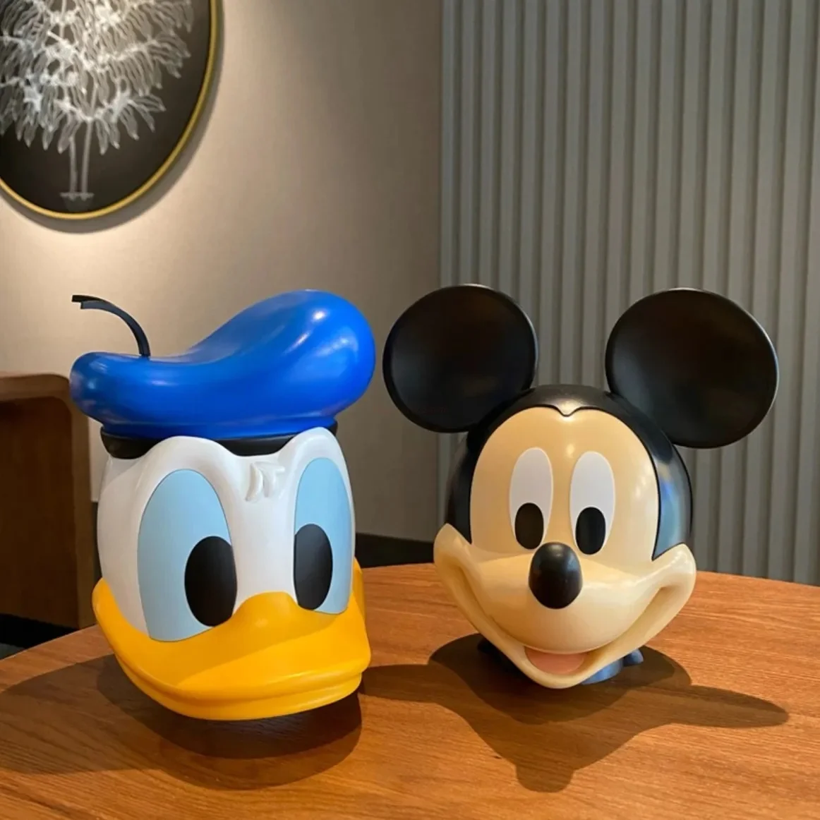 

Копилка Disney, Дональд Дак, Микки Маус, Мультяшные украшения для дома, баночка для хранения монет из аниме, копилка, фигурка, милый подарок для детей на Рождество