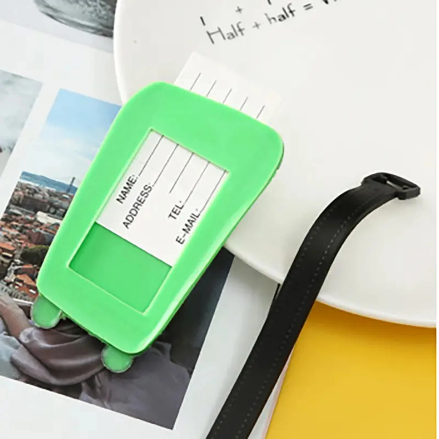 Pvc Luggage Name Tag Silicone Material Trolley Case Boarding Suitcase Label Tag Color Classification