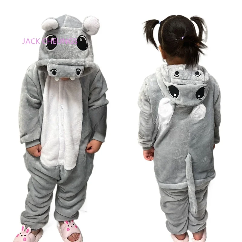 Hippo Cosplay Anime Costume Onesies Pyjamas Cartoon Anima Pajamas Children Hippopotamus Kigurumi Onesies Sleepwear