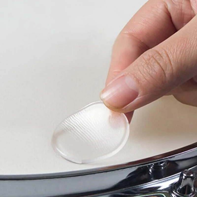 Snare Drum Mute Pad Drum Damper Gel Pads Snare Tom Muffler Mute Transparent Percussion Instrument Accessories 6pcs set drum accessories drum mute pad